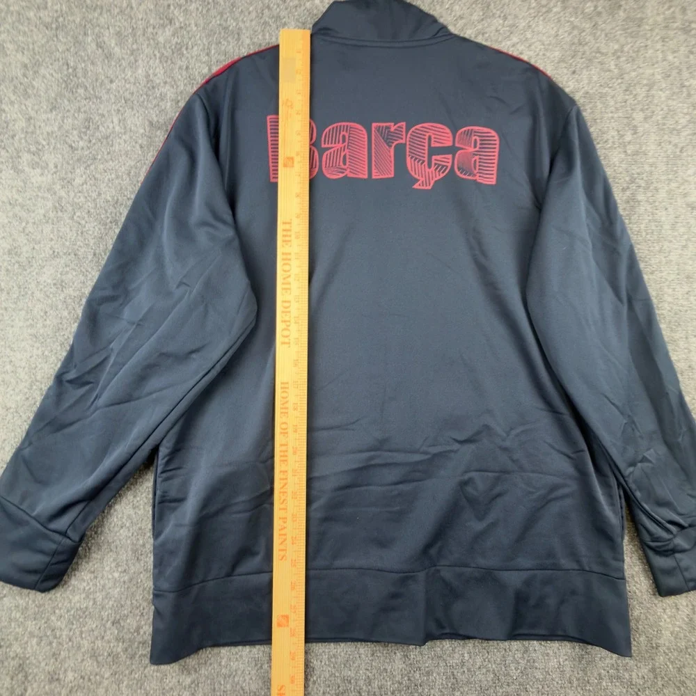 FC Barcelona Track Jacket Mens Large Navy Blue Full Zip Barca Soccer SC3-1006B20